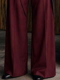 Sleek Urban Faux Leather Patchwork Suit Pants