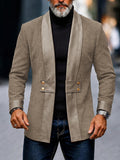 Trendy Contrast Faux Leather Knit Cardigan
