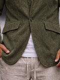 Retro Single Breasted Corduroy Blazer Jacket