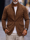 Retro Single Breasted Corduroy Blazer Jacket