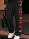 Ethnic Inspired Pattern Polo Shirt and Pants Set