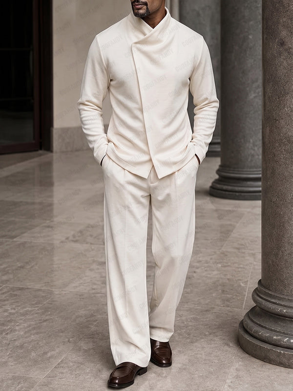 Contemporary Soft Stand Collar Matching Set