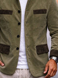 Retro-Inspired Corduroy Blazer Jacket