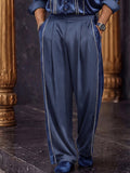 Vintage-Inspired Velvet Shirt Pants Set