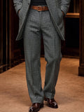 Vintage Inspired Lapel Houndstooth Blazer and Pants Set