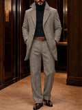 Vintage Inspired Lapel Houndstooth Blazer and Pants Set