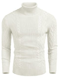 Classic Slim Fit Turtleneck Sweater (US Only) Sweaters coofandy White S 