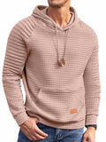 Stylish Waffle Knit Hoodie (US Only) Hoodies coofandy Light Pink S 