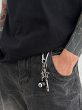 Goth Table Ball Pendant Keyring Bag Jeans Chain
