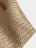 Minimalist Vacation Woven Straw Tote Bag