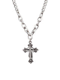 Stylish Crucifix Pendant with Chain Necklace coofandy Silver F 