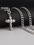 Stylish Crucifix Pendant with Chain Necklace coofandy 