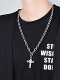 Stylish Crucifix Pendant with Chain Necklace coofandy 