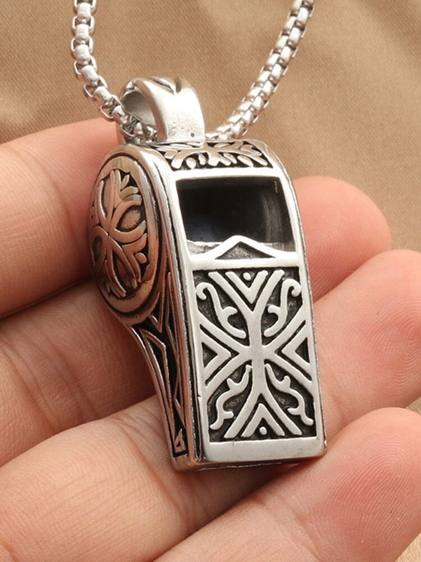 Vintage Whistles Pendant with Chain Necklace coofandy 