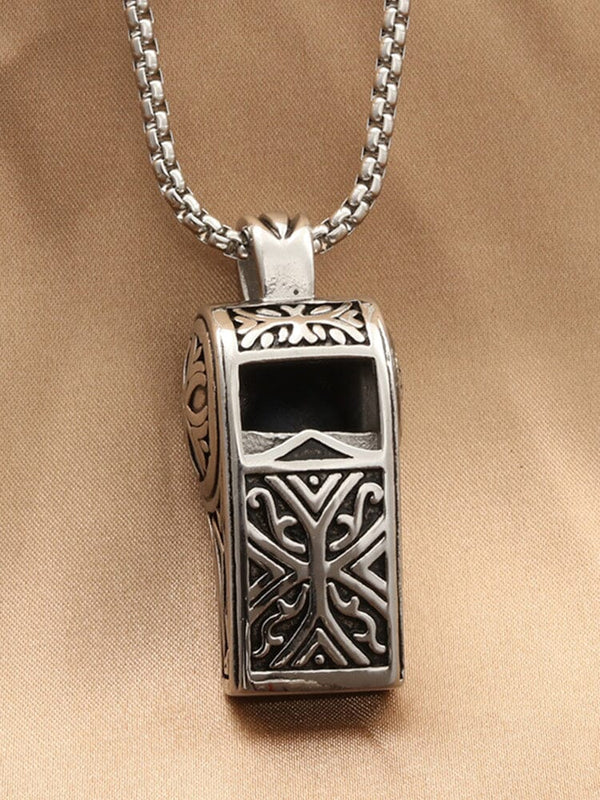 Vintage Whistles Pendant with Chain Necklace coofandy 