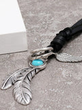Retro Feather Pendant Necklace Necklace coofandystore 