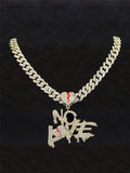 Cuban Link Chain Necklace with Pendant Necklace coofandy Gold One Size (50cm/20in) 