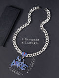 Cuban Link Chain Necklace with Pendant Necklace coofandy 
