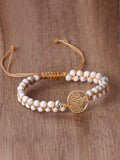 Tree of Life Pendant Woven Bracelet Accessories coofandy PAT5 One Size 