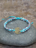 Tree of Life Pendant Woven Bracelet Accessories coofandy PAT8 One Size 