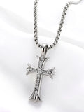 Diamond Cross Pendant Chain Necklace