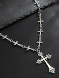 Gothic Style Cross Beaded Necklace