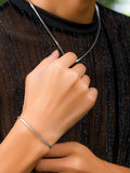 Simple Snake Chain Necklace and Bracelet Set