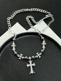 Fashion Retro Gothic Cross Bead Necklace