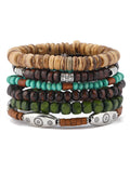 6Pcs Bohemian Beaded Stackable Bracelet Set