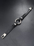 Retro Metal Buckle Leather Bracelet