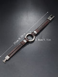 Retro Metal Buckle Leather Bracelet