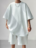 Premium Loose T-shirt Set Sets coofandy White M 
