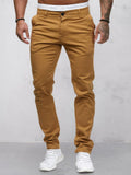Casual Cozy Solid Pants Pants coofandy Yellow M 