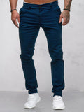 Casual Cozy Solid Pants Pants coofandy Navy Blue M 