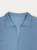 Casual Water Ripple Textured Shirt Set Sets coofandy 