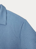Casual Water Ripple Textured Shirt Set Sets coofandy 