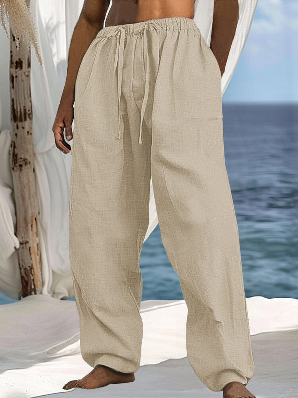 Comfort Relaxation Resort Pants Pants coofandy Apricot S 