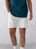 Simple Athleisure Basic Shorts Shorts coofandy Grey White M 