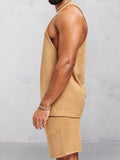 Soft Knit Tank Top Shorts Set Sets coofandy 
