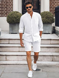 Comfort Simple 100% Cotton Set Sets coofandy White S 
