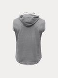 Soft Waffle Hooded Tank Top Tank Tops coofandy 
