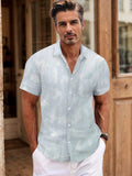 Tie Dye 100% Cotton Shirt Shirts coofandy Clear Blue S 