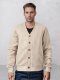 Soft Utility Jacquard Cardigan Cardigans coofandy Khaki S 