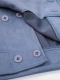 Casual Double Breasted Suede Vest Vest coofandy 