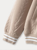 Casual Jacquard Baseball Jacket Jackets coofandy 