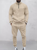 Modern Jacquard Activewear Set Sets coofandy 
