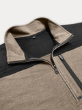 Casual Textured Color Block Polo Shirt Polos coofandy 