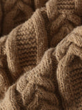 Turtleneck Cable Knit Sweater Sweaters coofandy 