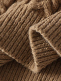 Turtleneck Cable Knit Sweater Sweaters coofandy 