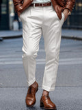 Essential Regular Fit Suit Pants Pants coofandy White S 